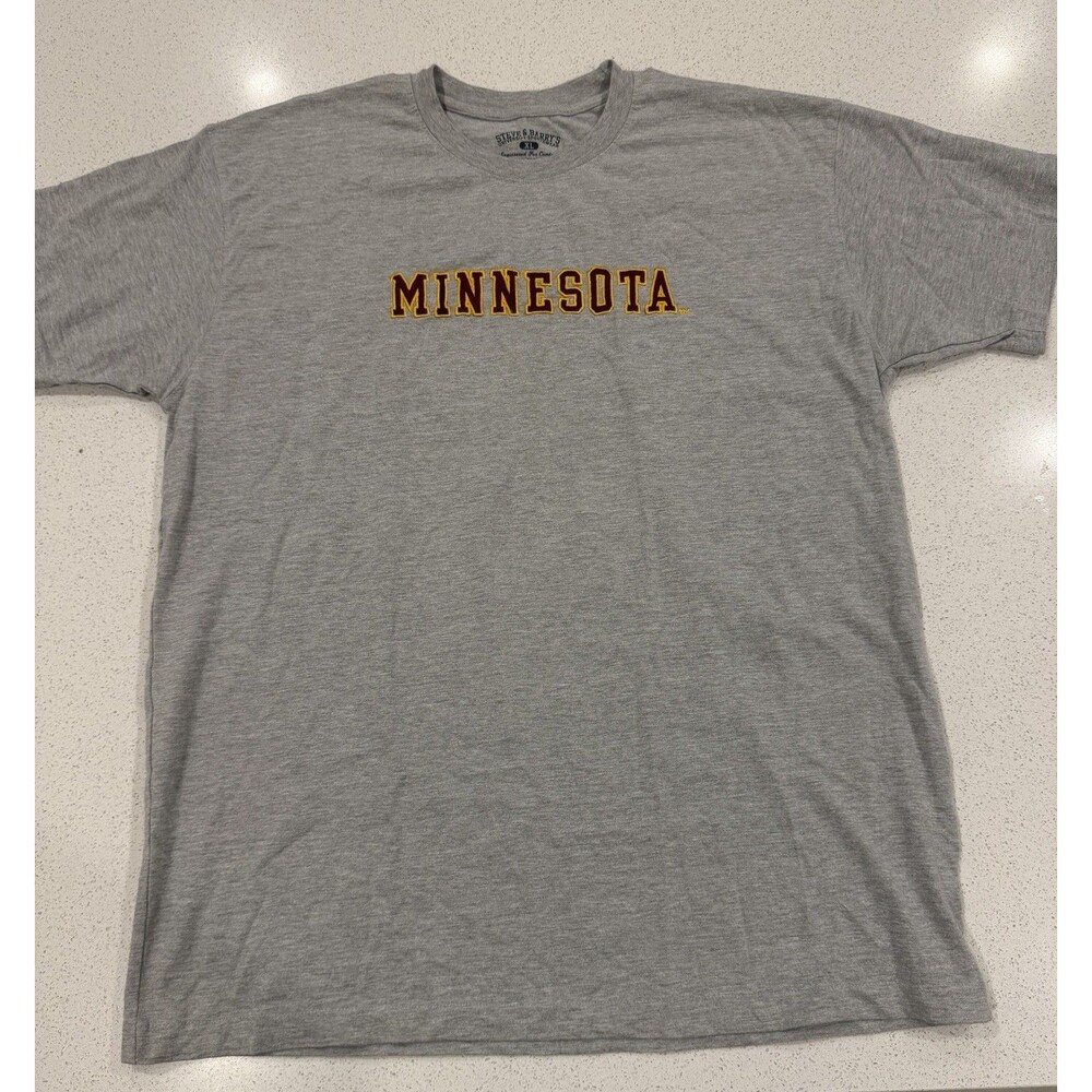 Steve and Barrys Mens XL Gray Minnesota Gophers Collegiate T Shirt Short Sleeve